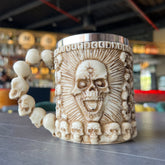 TAZA CALAVERA MARRÓN VTR 590